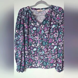 LOFT FLORAL WOMANS TOP SIZE S